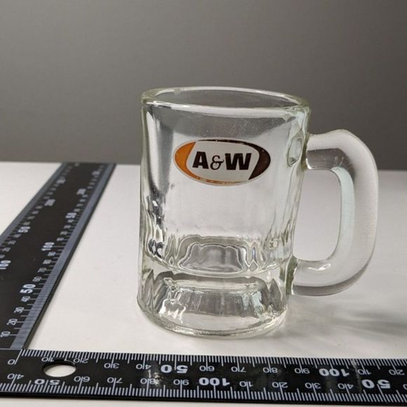 A&W Glass Mug Mini Sized Small Glass - Picture 2 of 4
